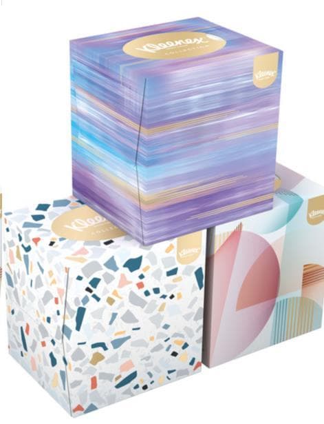 Mouchoirs en papier Kleenex Collection 3 épaisseurs, 10 x 11 x 12 cm (l x l x h),