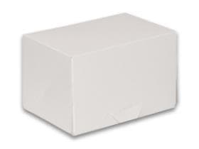 Scatola da pasticceria 14 x 10 x 9 cm laccata bianca, non stampata