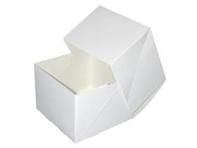 Scatola per torta 14 x 14 x 12 cm laccata bianca, non stampata