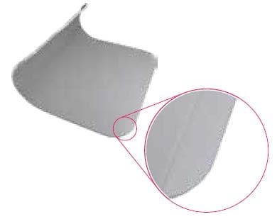 Vassoio per appoggio braccio in policarbonato trasparente da 5 mm, 365 x 325 x 143 mm.