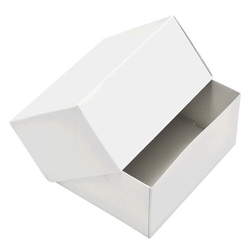 Scatola da pasticceria 24 x 18 x 9 cm laccata bianca, non stampata