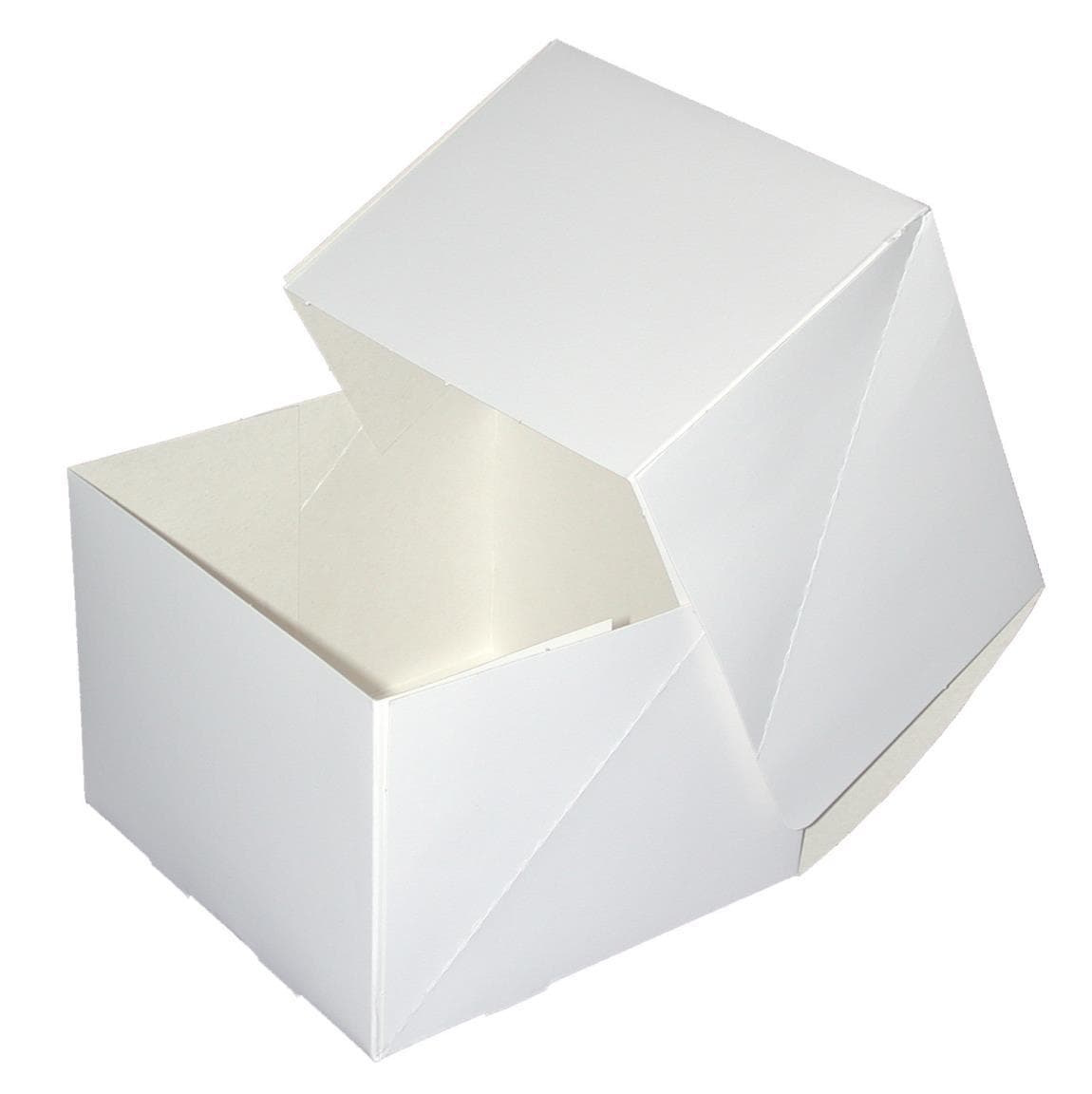 Boîte à gâteaux 30 x 30 x 12 cm laquée blanche, non imprimée