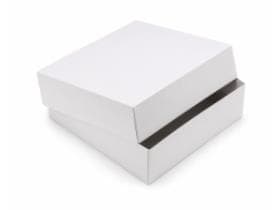 Tortenschachtel 30 x 30 x 5 cm weiss lackiert, unbedruckt