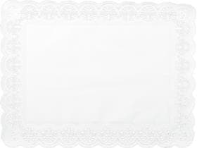 Pointes de gâteau 32 x 45 cm rectangulaires, blanc pur
