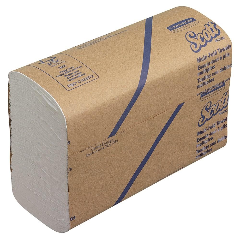 Asciugamani pieghevoli SCOTT, Multifold 23,8 x 20,6 cm, monofacciale, Airflex bianco.