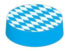 Casquette en carton ondulé, 862mm, Bavière