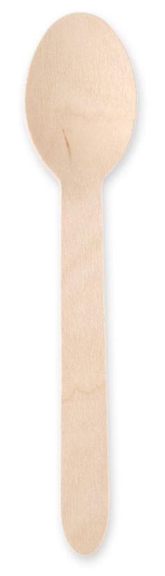 Cucchiaio in legno di betulla, lunghezza 16 cm, robusto, insapore,