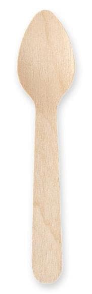 Cucchiaino da caffè in legno di betulla, lunghezza 11 cm, robusto, insapore,