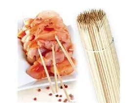 Brochettes en bois de bouleau 25 cm, ø 3 mm, pointues d'un côté, naturelles