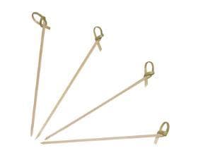 Brochette à amuse-gueules en bambou LOOP, 15 cm, ø 3 cm