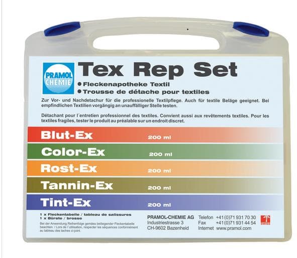 Fleckentfernungsset Tex Rep, 5x200 ml charakterischer Geruch, farblos, flüssig