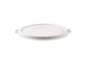 Couvercle en bagasse, rond, blanc, ø 19,5 cm, hauteur 1 cm, empilable