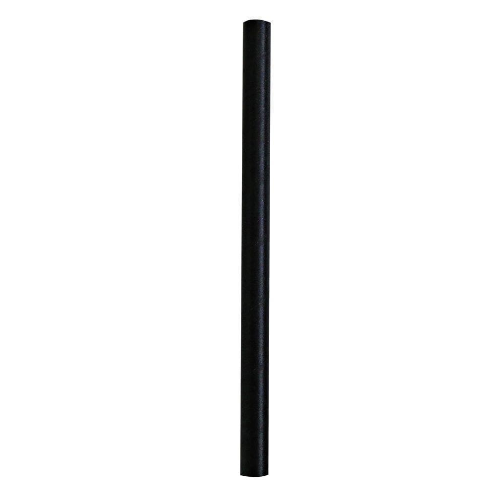 Pailles en papier droites, pour bubble tea, Ø12 mm, longueur 197 mm, noires unies