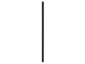 Pailles en papier droites, ø 8 mm, longueur 250 mm, noires unies,