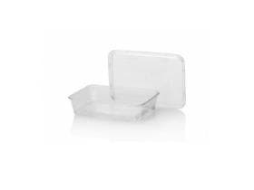 Schale aus Kunststoff PP, transparent, 500 ml, 175 x 119 x 40 mm, ohne Deckel,