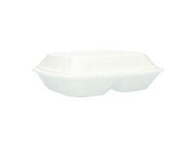 Menubox in XPS, laminata, bianca, divisa in 2 parti, 245 x 210 x 72 mm.