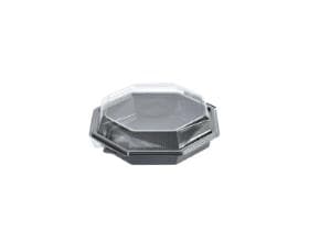 Salatbox Octaview, 190 x 190 x 60 mm, Füllmenge: ca. 640 ml (Boden), grau,
