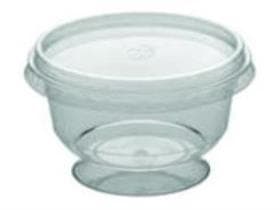 Verre à dessert rond avec pied, 150 ml transparent