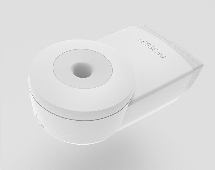 Distributeur de savon sans contact, blanc, pour savon en barre, avec câble de chargement USB-C