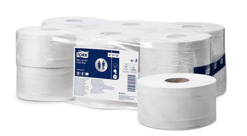WC-Papier Tork Mini Jumbo, Tissue hochwe Adcanced, (T2), 2-lagig, 9.5 x 20 cm,