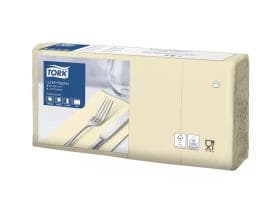 Tovaglioli Tork Lunch a 2 strati 33 x 33 cm, piega 1/8, colore champagne.