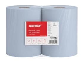 Putztuchrollen Katrin XXL 2 blau,2-lagig 38 x 36 cm, geprägt, 180 lfm