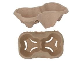 Portabicchieri per 2 tazze, realizzato in carta riciclata.