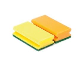 Éponges en mousse de polyuréthane 15,3 x 8,6 x 4,2 cm, jaune/vert avec