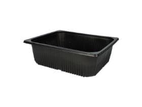 Vassoio sigillante PP 1/2 GN, 325x265x100 mm rettangolare, non diviso, 6300 ml, nero