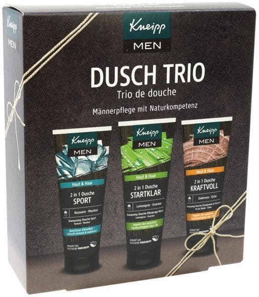 Kneipp GP Men Shower Trio 3x Doccia 2 in 1 da 75 ml ciascuno,
