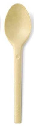 Cucchiaio in legno di scarto, lunghezza 17 cm beige, per alimenti,