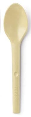 Cucchiaino da caffè in legno di scarto, lunghezza 12 cm beige, per alimenti,