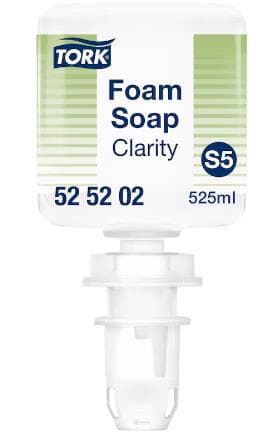 Savon mousse Tork Premium, pur (S5), flacon de 525 ml, transparent, non parfumé