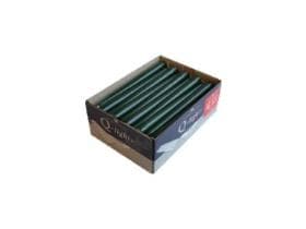 Candele affusolate verde scuro 22 x 245 mm, durata della combustione 7,5 ore