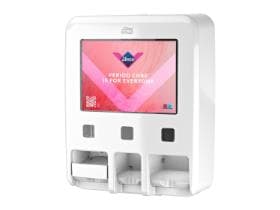 Distributeur d'hygiène menstruelle Tork Period Care blanc, en plastique