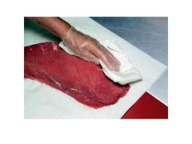 Crêpe de boucher blanc 45 g/m² 100% cellulose 56 x 38 cm, apte au contact alimentaire
