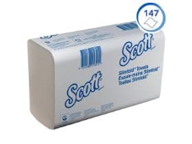 Asciugamani piegati SCOTT® Slimfold, 1 velo Airflex, bianco, Interfold, 29,5 x 19 cm
