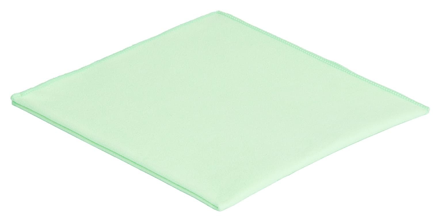 Panno in microfibra velluto di seta verde circa 200 g/m2, 40 x 40 cm, tessuto.
