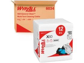 Putztücher Wypall X60 weiss 31.5 x 36.5 cm geprägt viertelgefaltet