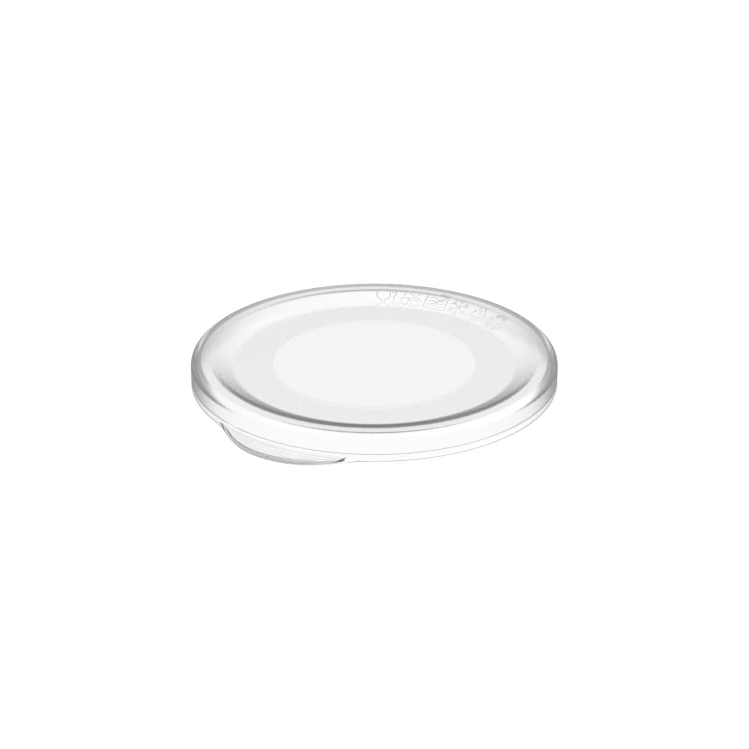Couvercle plat pour gobelet, dépoli, Ø 90 mm Couvercle en plastique, dépoli