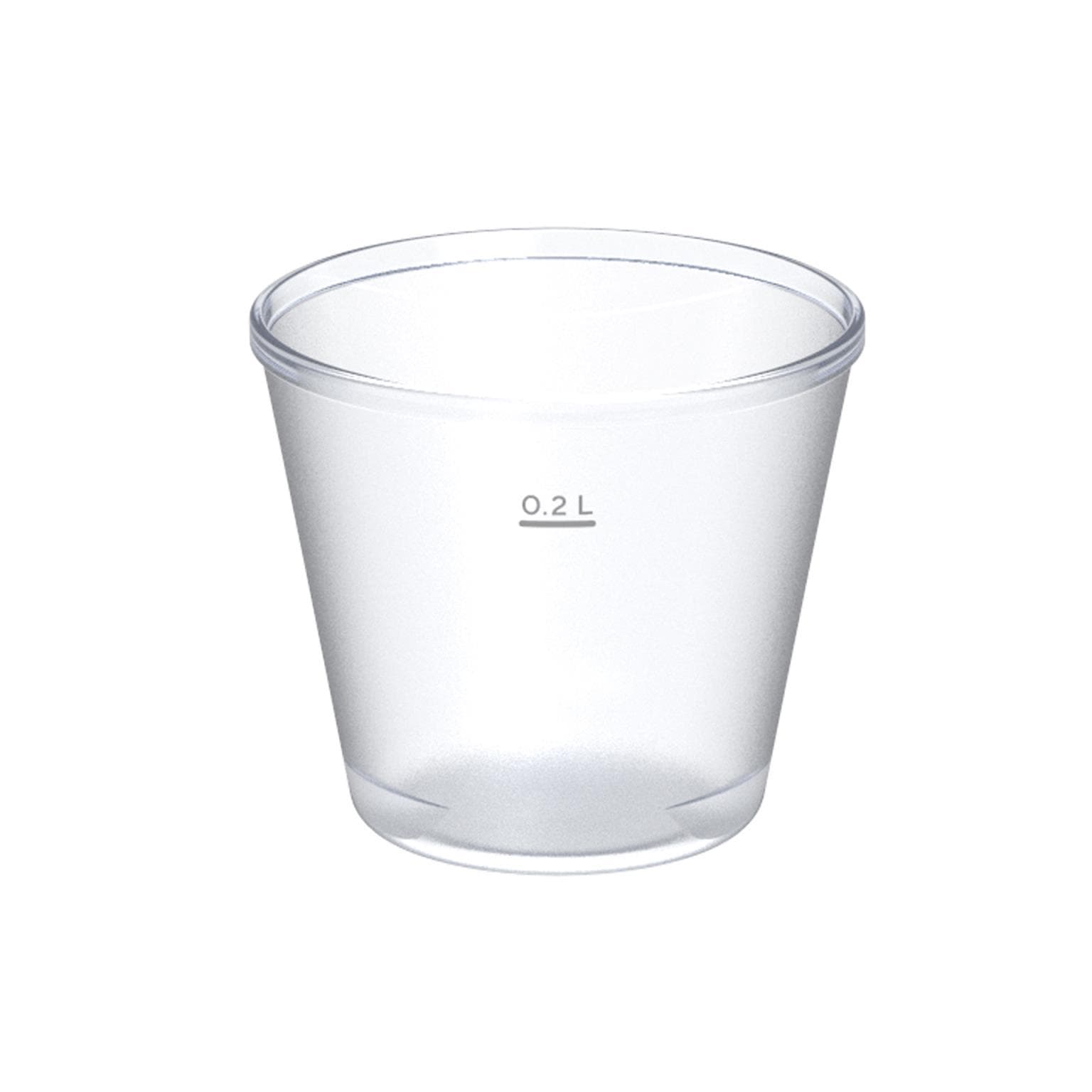 Tazza con coperchio, 2 dl, Ø 90 mm, altezza 78 mm, in plastica, satinata