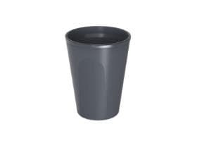 Bicchiere riutilizzabile "to-go", 2 dl, Ø 90 mm, altezza 85 mm, in plastica grigio ardesia.