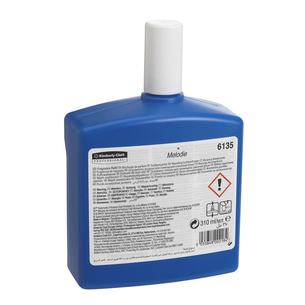 Flacone di fragranza KimberlyClark Melody (floreale) da 310 ml per sistemi di deodorizzazione dell'aria