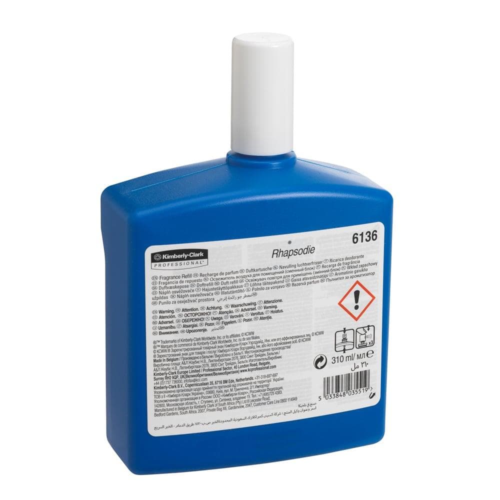 Flacone di fragranza KimberlyClark Rhapsody (Limone) da 310 ml per sistemi di deodorizzazione dell'aria