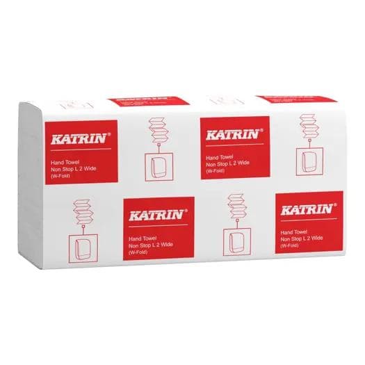 Asciugamani piegati Katrin Classic Non Stop 2 veli, bianco, 24 x 32 cm, L2, (piegato a W)