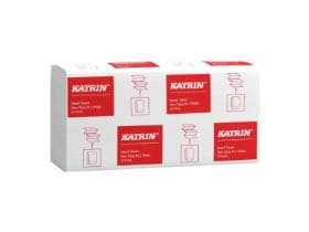 Serviettes pliées Katrin Classic, blanches 2 plis, 24 x 24 cm, Non Stop M2,
