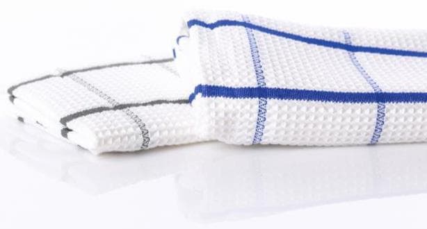 Torchons professionnels en microfibre, lot de 2, environ 68 x 42 cm, tissés, structure nid d'abeille