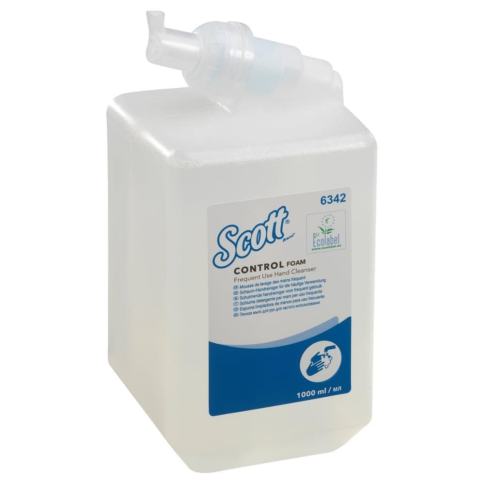 Luxueux savon mousse Scott 1 L, transparent, non parfumé.