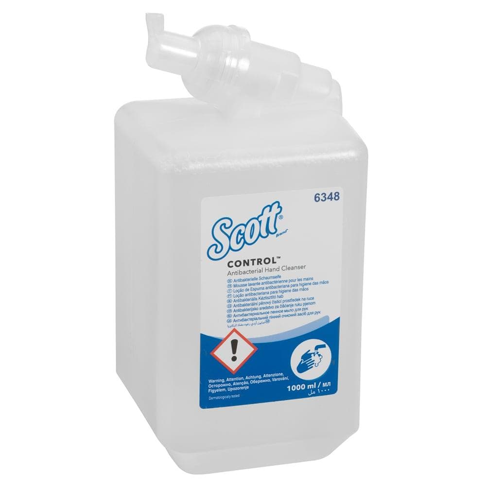 Savon mousse de luxe Scott 1 L. Savon mousse antibactérien, transparent