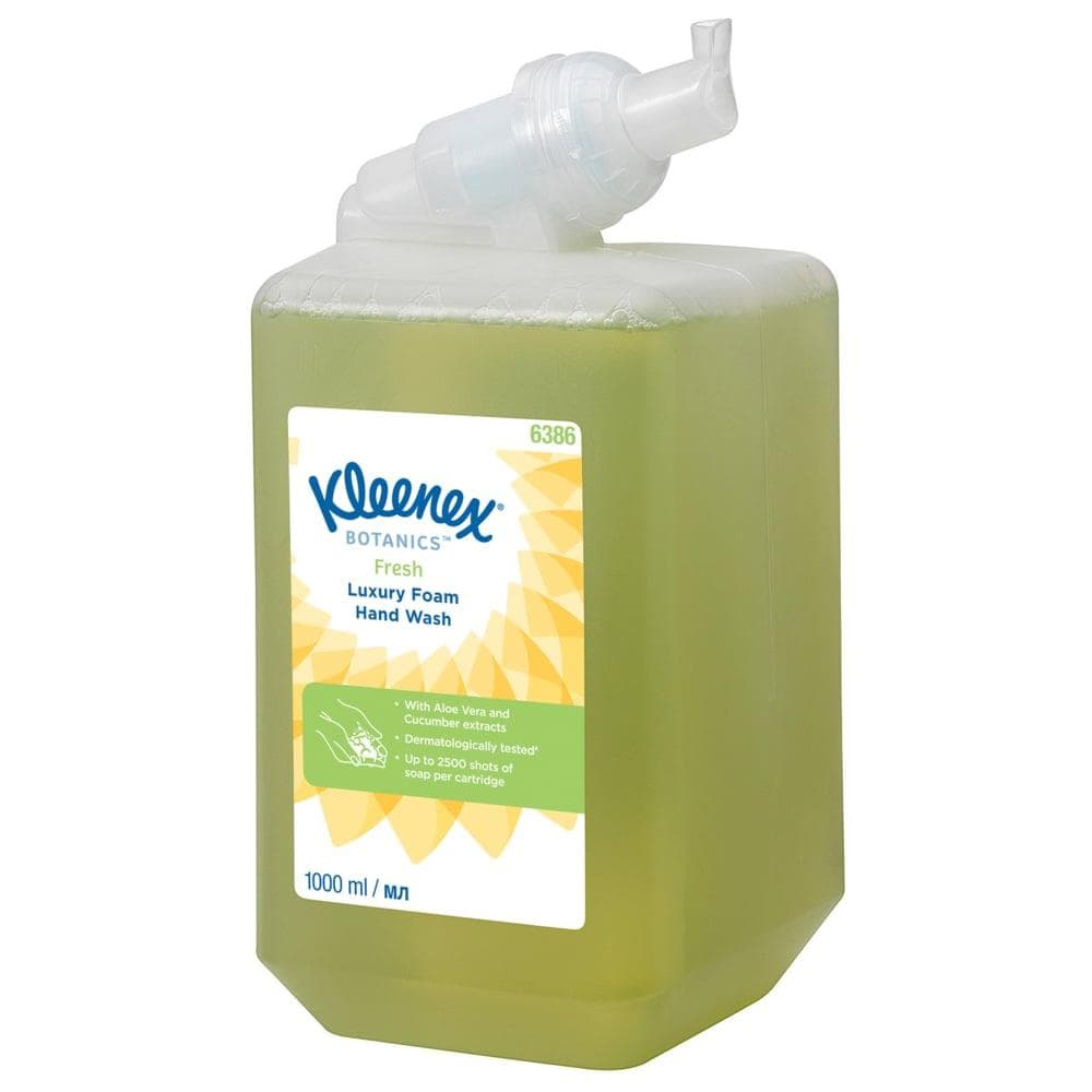 Savon mousse de luxe Kleenex 1 Lt. parfumé, Botanics, Green
